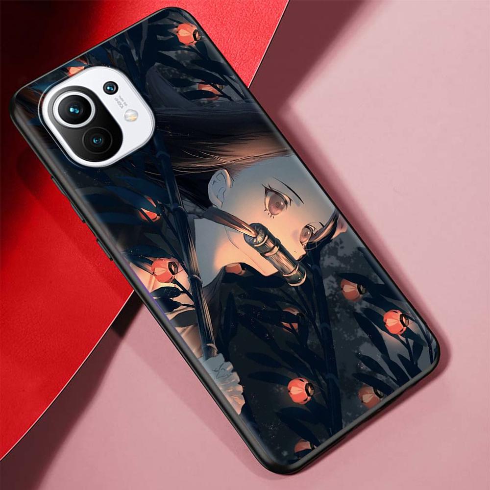 

Чехол Kimetsu No Yaiba Demon Slayer Anime для Xiaomi Poco X3 NFC M3 Mi 11 Lite 5G 12X 11T 10T 12 Pro 9T Note 10, черный мягкий чехол Xiaomi Mi A2 Lite