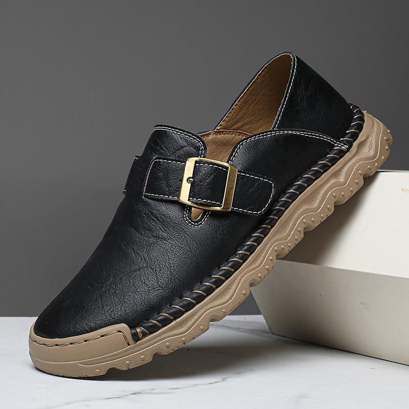Fashion Fashionable Men's Breathable Non Slip Casual Leather Shoes for Spring Comfortable Outdoor Sports Leisure Hiking Shoes for Men