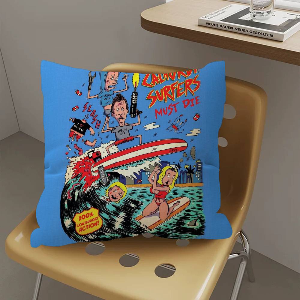 Anime B-Beavis A-And B-Butthead 45*45cm Cushion Cover Pillow Cover Decor Pillowcase Home Pillowcase for Couch Pillow
