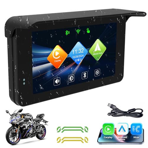 Bike Navigation Bike Display Audio Wireless CarPlay & Android Auto & Hicar 5 Inch
