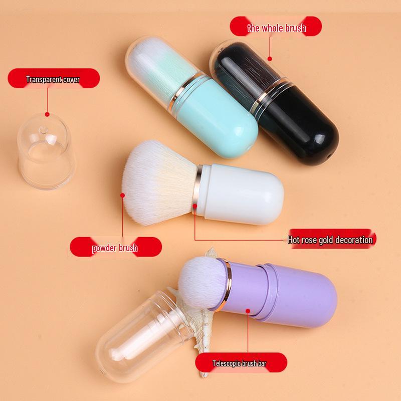 Suki Lian Einziehbarer Mini-Kapsel-Make-up-Pinsel für Rouge und Puder