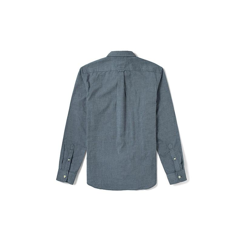 Timberland Utendørs Casual Oxford Pustende Enkeltspent Ensfarget Langermet Skjorte Herreskjorter Dyp Safirblå A2ES5-B68