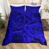 Blue Rose Digital Printed Duvet Set Three-Piece Valentine'S Day Gift Suitable For Bedroom Decoration Bedding