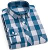 High Quality Men's 100% Cotton Shirt Luxury Long Sleeve New Designer Business Soft Thin Checked Buttoned Slim Fit Formal Shirt