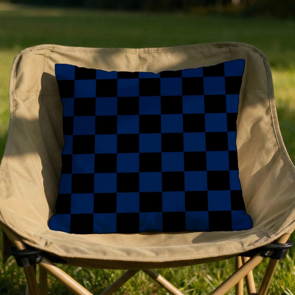 Black White Checkerboard Cushion Cover Soft Reversible  Durable Pillow Cover  MultiScene Use for Home  Car Daily Comfort