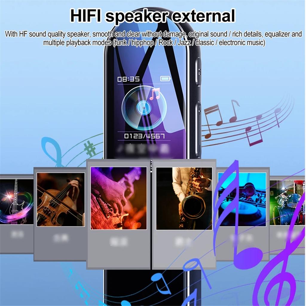 Multi-function Voice Recorder Stereo Sound Pickup Dynamic Noise Reduce Dictaphone One-key Recording 8-64G Dictaphone MP3 Player