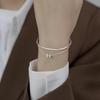 Niche Design High-End Exquisite S925 Gold-Plated Double-Layer Small Waist Bracelet for Women