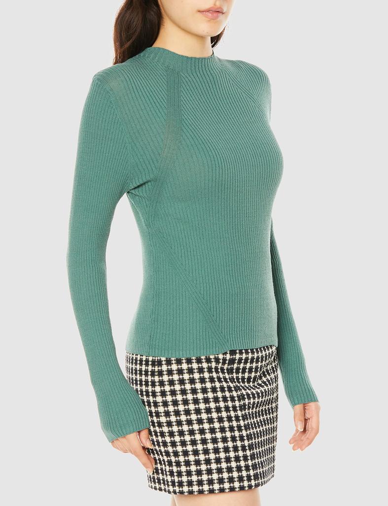 Jill by Jill Stuart Women's Color Turtleneck Sweater, Green, FR