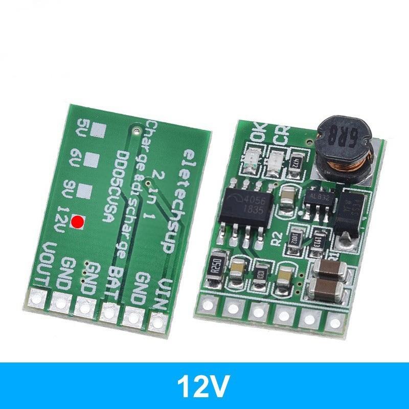 1 sztuka 3,7 V na 5 V/6 V/9 V/12 V DC-DC regulator napięcia podwyższający Dd05Cvsa moduł konwertera podwyższającego dla baterii litowej 1S do banku energii DIY