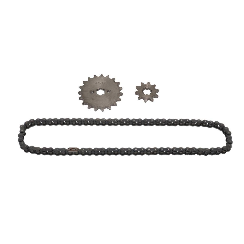 420 19T Front Engine Sprockets 10 Tooth Rear Sprocket Steel 420 Chain Kit for Off Road Bicycle ATVs