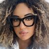 Kodon 2023 Cat-Eye Colorblock Flache Gläser Blaulichtfilter Brille - Influencer-Stil