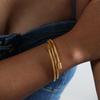 Boho Multiple Layers Bracelet Zircon  Vintage Gold Color Snake Chain Metal Rope Chain Fashion Bracelet For Women