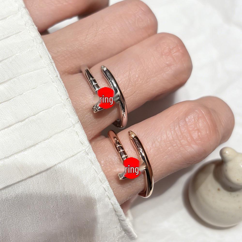 Elegant Zirconia Double Circle Geometric Ring for Women – High-End, Colorfast, Versatile Design