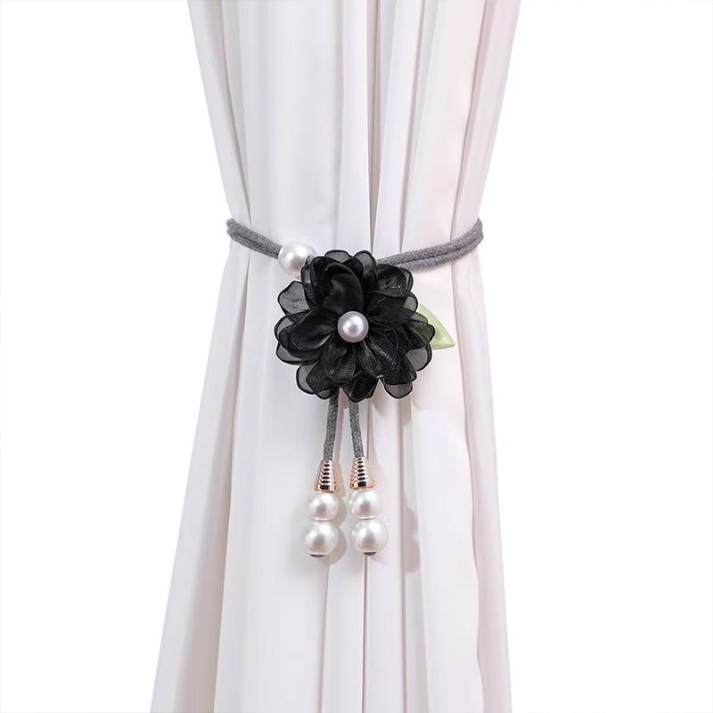 Verstellbare Kamelien-Vorhang-Raffhalter Schöner lochfreier Perlen-Vorhang-Schnalle Elegantes Vorhang-Befestigungsseil Wohnzimmer