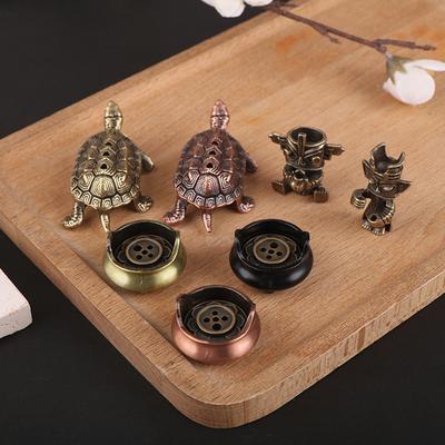 Portable Incense Burner Mini Metal Turtle Shape Incense Stick Animal Burner Stand Incense Holder Teahouse Accessory Home Decor