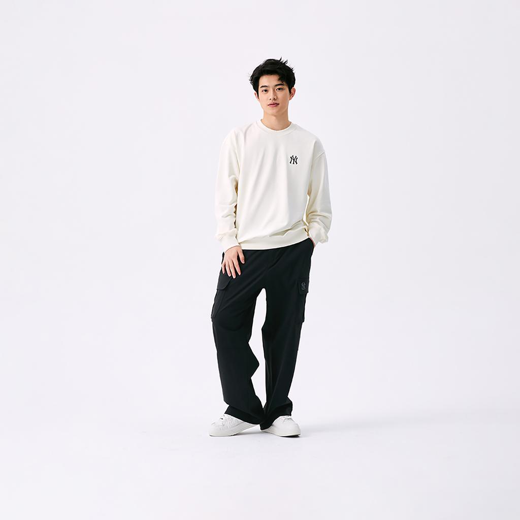 MLB MONOGRAM SS25 Crew Neck Sweatshirt Unisex Standard Ivory 3AMTM0451-50CRS
