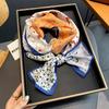 Gentle Color Scheme~ Premium French Headband Streamer Spring and Autumn Thin and Narrow Silk Scarf Women's Versatile Small Scarf Scarf Scarf