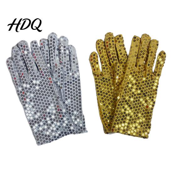 Breathable Sequin Gloves 1 Pair Shiny Silver for Adults Stretchy Mesh Lightweight Metallic Sparkly Performance Dance Stage Costumes Halloween Party