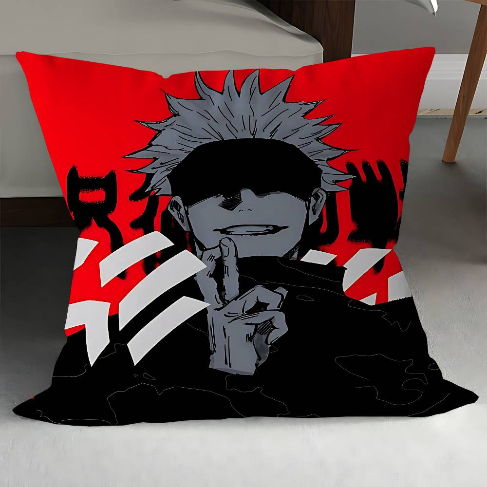 J-Jujutsu Kaisen Characters Yuji Pillow Gifts Home Office Furnishings Bedroom Sofa Car Cushion Cover Case 45x45cm