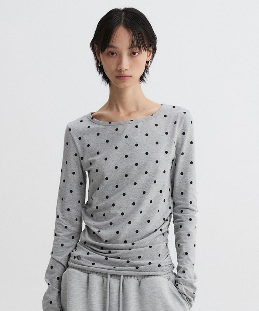 Diaeneseualumeon Dot Long Sleeve Gray