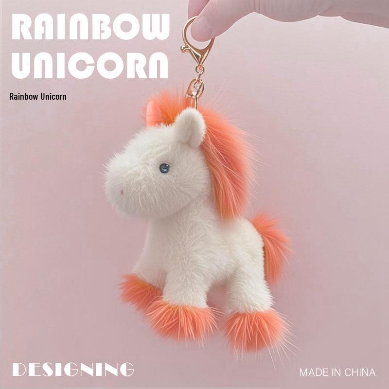 Rainbow Unicorn Plush Toy Pendant - Children's Comfort Doll Gift