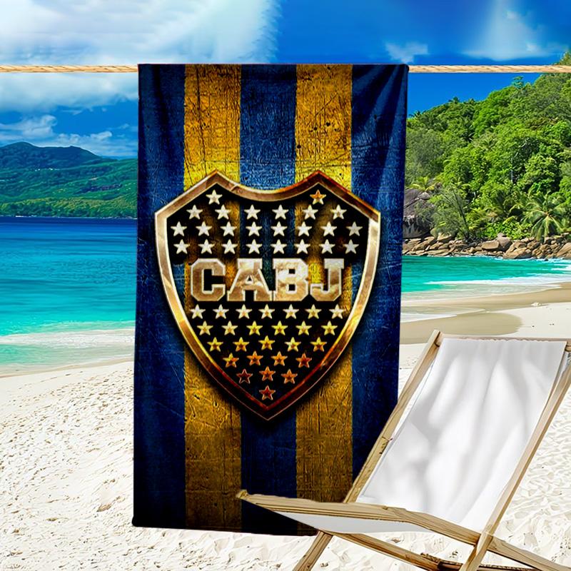 Boca Football Club Bedrucktes Strandtuch, Superweiche Mikrofaser, Perfektes Geschenk Geburtstag, für Pool, Strand, Reisen, für Familie und Freunde