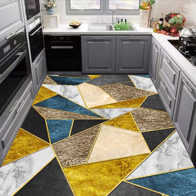 Carpet for Kitchen Pvc Floor Mat Large Size Waterproof Non-slip Carpets Leather Anti-oil Foot Mats Retro Home Decoration Rug