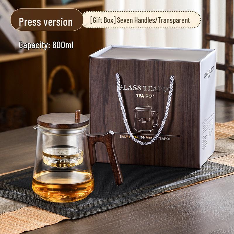 High Temperature Resistant Glass Teapot Set with Teacup and Tea Strainer