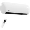 2000W Ceramic Electric Heater with Fan, Adjustable Thermostat, Wall Mounted - White