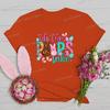 Oh for Peeps Sake Easter Tshirts Cute Bunny Leopard Print Crew Neck Tshirt Cartoon Rabbit Womens Easter Day Classic Tops Tees