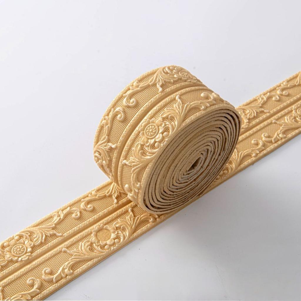 1pc 3D Wall Trim Line Skirting Border Self-Adhesive Waterproof Baseboard Wall Sticker DIY Home Decoration Wall Corner Protector