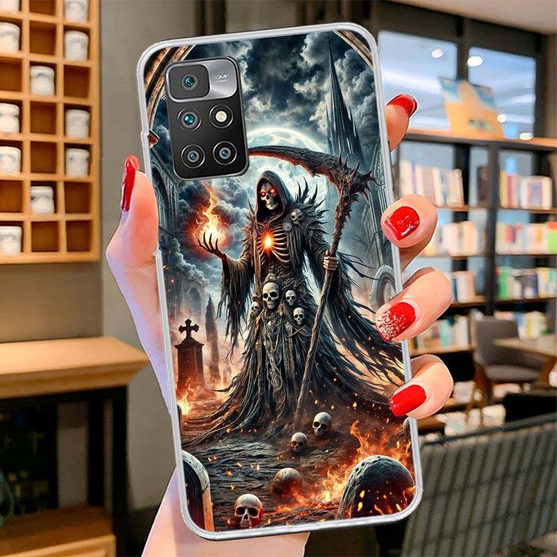 Death Grim Reaper Skull Scythe Phone Case For Xiaomi Poco F7 Ultra X7 X6 X5 Pro M7 Redmi 15C 15 13C 13 12C 12 10C 10 9A 9C 9T 9