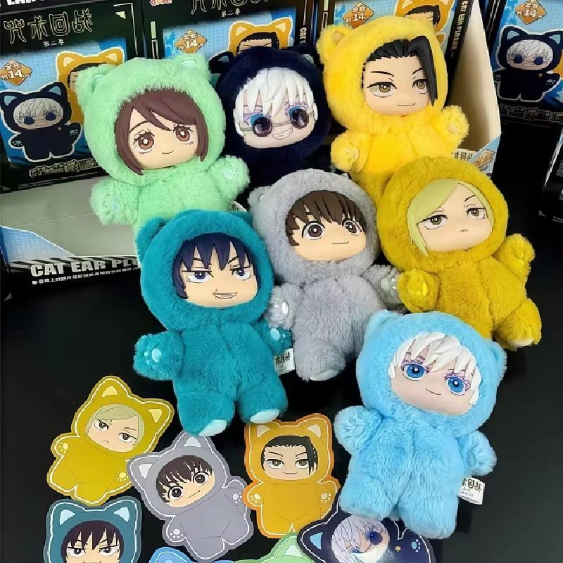 Anime Original Jujutsu Kaisen 2 Cat Ear Plushie Gojo Satoru EAKI Series Blind Box Figure Mystery BoxCollection Kid Gift Toy