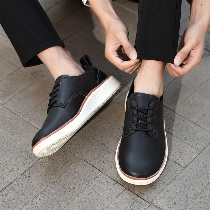 Artificial Leather Oxfords Shoes Mens Business Casual Dress Shoes Walking Lightweight Comfortable Sneakers Fashion Men's Shoes