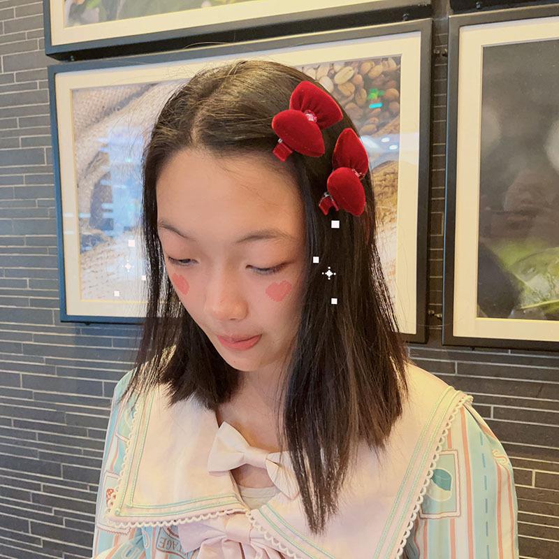 Christmas Bells & Bow Hair Clips Set for Girls - Festive Pompon Hairpins & Autumn/Winter Ties