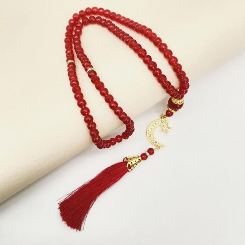 Delicate Rosary Beads Islamic Bracelet Religious Amulet 99 Count Tasbih