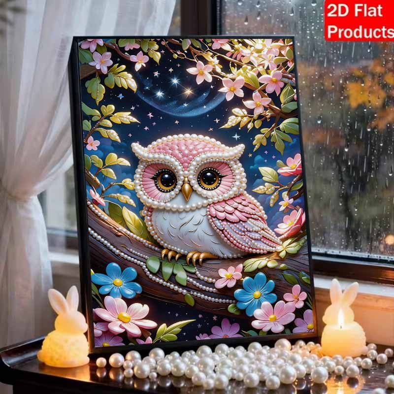 DIY Süße Eule Perlen Diamant Kunst Kits Ohne Rahmen 30x40cm Edelstein Kunst Diamant Malerei Kits für Erwachsene/Anfänger Geschenkidee Heimwanddekoration