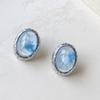 Vintage High-End Oval Texture Tiger Eye Stud Earrings Luxury Minimalist Design Luxury Feelings Jewelry Accessories