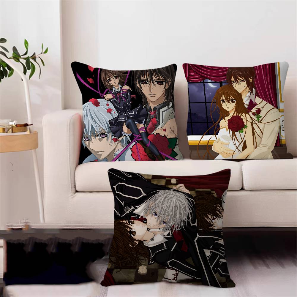 A-Animation V-Vampire Knight Cushion Cover Car Throw Pillow Case For Sofa Car Christmas Gift 40x40cm 45x45cm