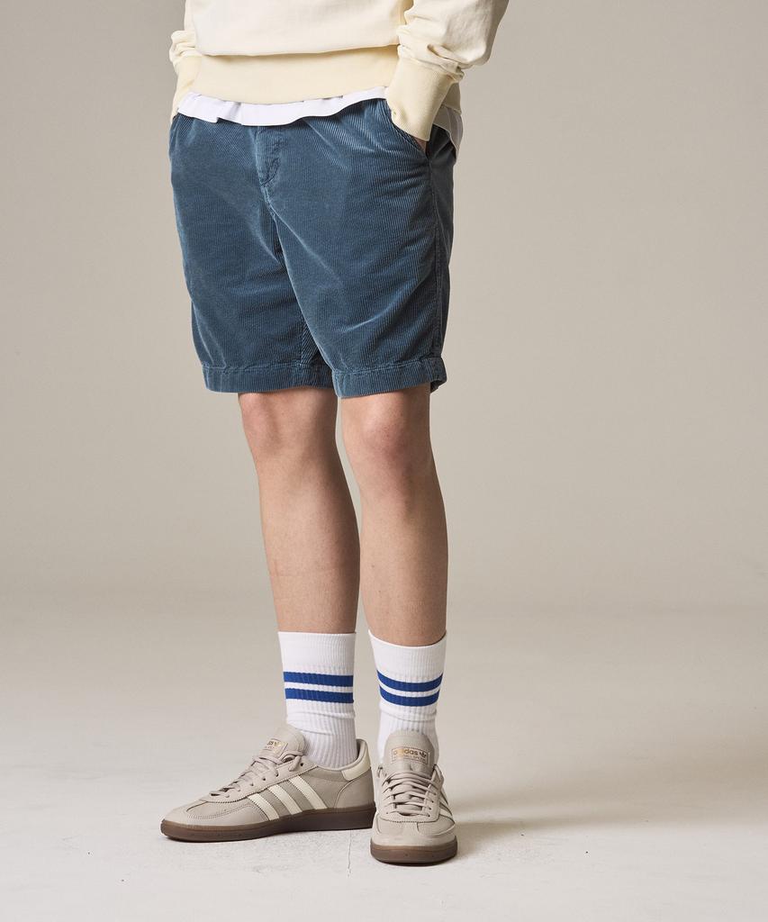 Laijeuaenbillou Sommer-Cord-Shorts, in der Farbe Blau, gefärbt