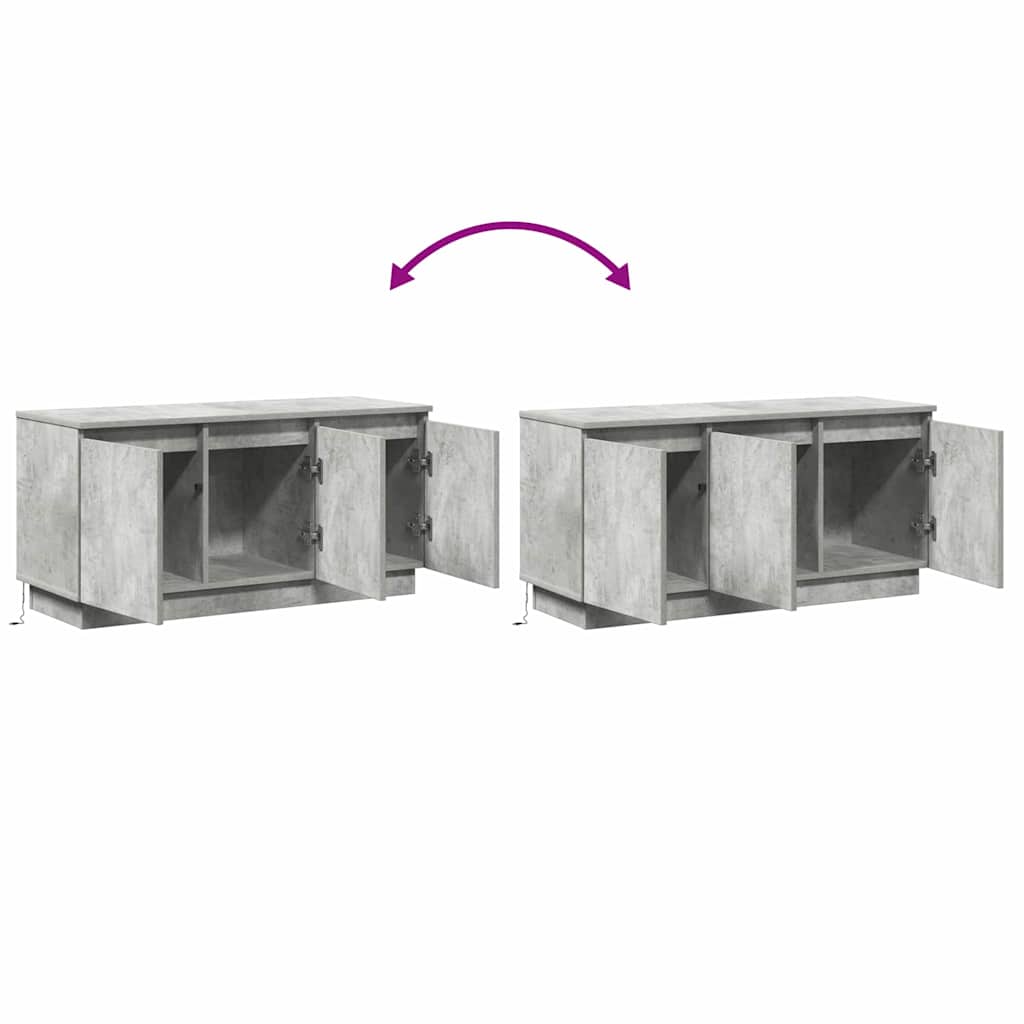 TV Stand 100 x 38 x 49 cm Concrete Grey Engineered Wood