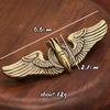 Punk Retro Brass United States Air Force Flying Badge Logo Eagle Wing Missile Screw Rivet Button Diy Leather Bag Wallet Garment