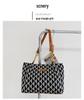 High-Capacity Retro Plaid Tote Bag - Casual European & American Style Handbag for Work & Commute