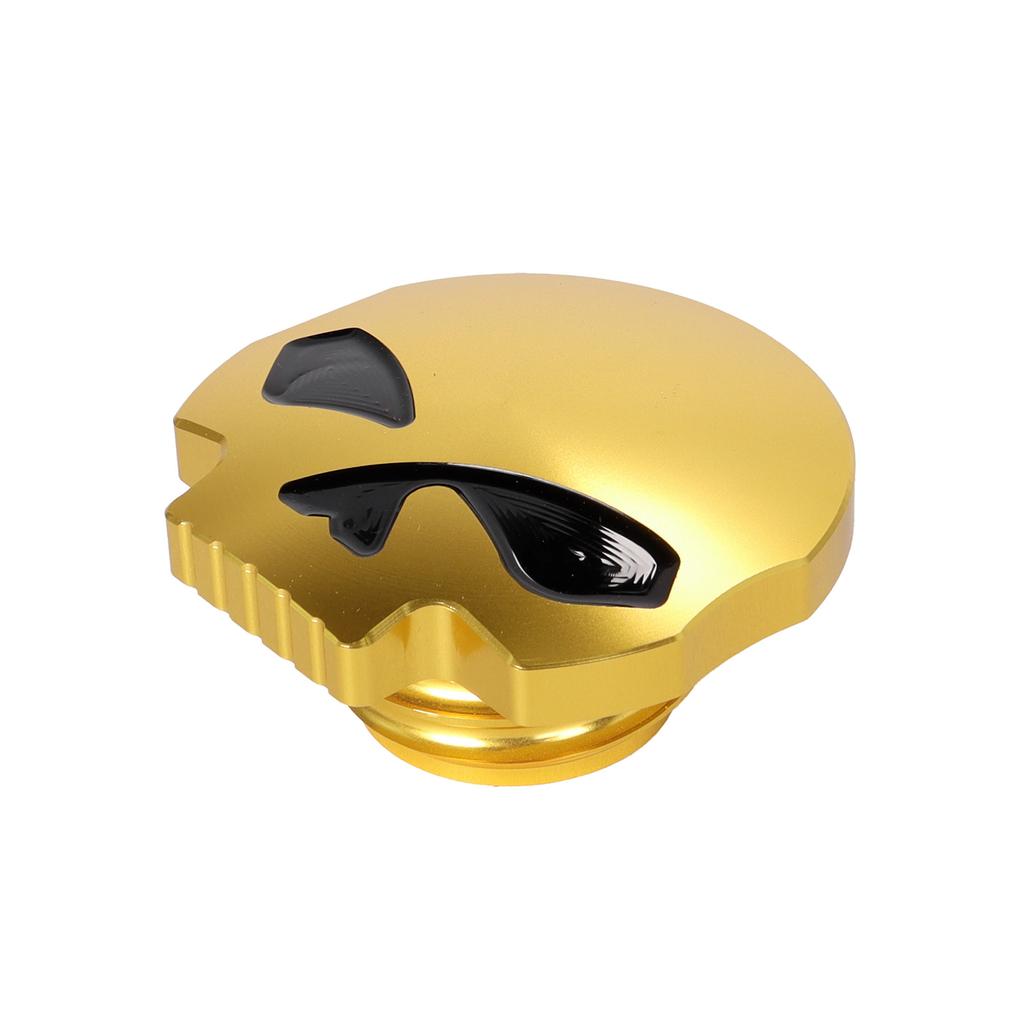 Fuel Tank Cap Skull Aluminum for Harley XL883 XL1200 Dyna Fat Boy Breakout, Motorcycle CNC Gas Cap Accessories