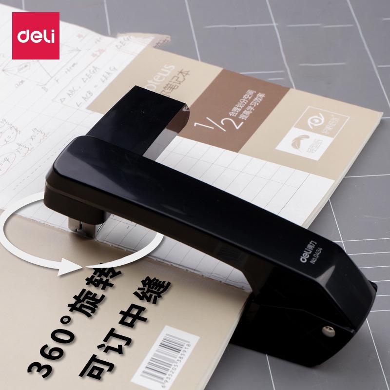 Степлер Deli 0434 средний, вращающийся, для студентов и офиса, без. 12 Утолщенный переплет Blue Model 0434