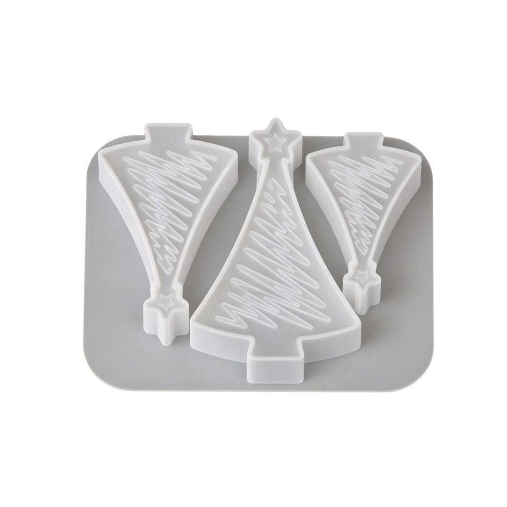 3 Cavity DIY Candle Mold Silicone Soap Mold Gift Making Christmas Tree Mold  Holiday