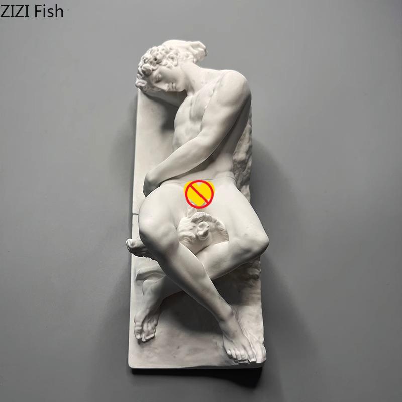 Statua in Gesso di Ares e il Cinghiale Decorazione da Scrivania Ornamenti Personaggi Scultura Schizzo Pratica Colorazione Strumento Didattico