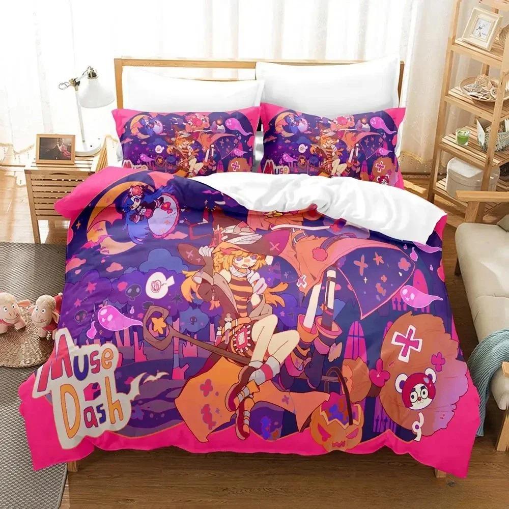 Home Living Muse Dash Bedding Set Single Twin Full Queen King Size Bed Set Adult Kid Bedroom Duvet Cover Sets 3D Print Anime Bed