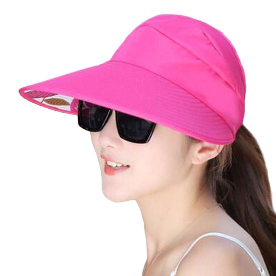 

Women Cap Leaf Print Sun Protection Lightweight Good-looking Women Sun Hat for Running рожевий червоний колір