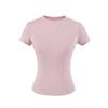 Crew Neck Short-sleeved T-shirt Women's Summer New American Spice Girl Style Basic Solid Color Slim Top